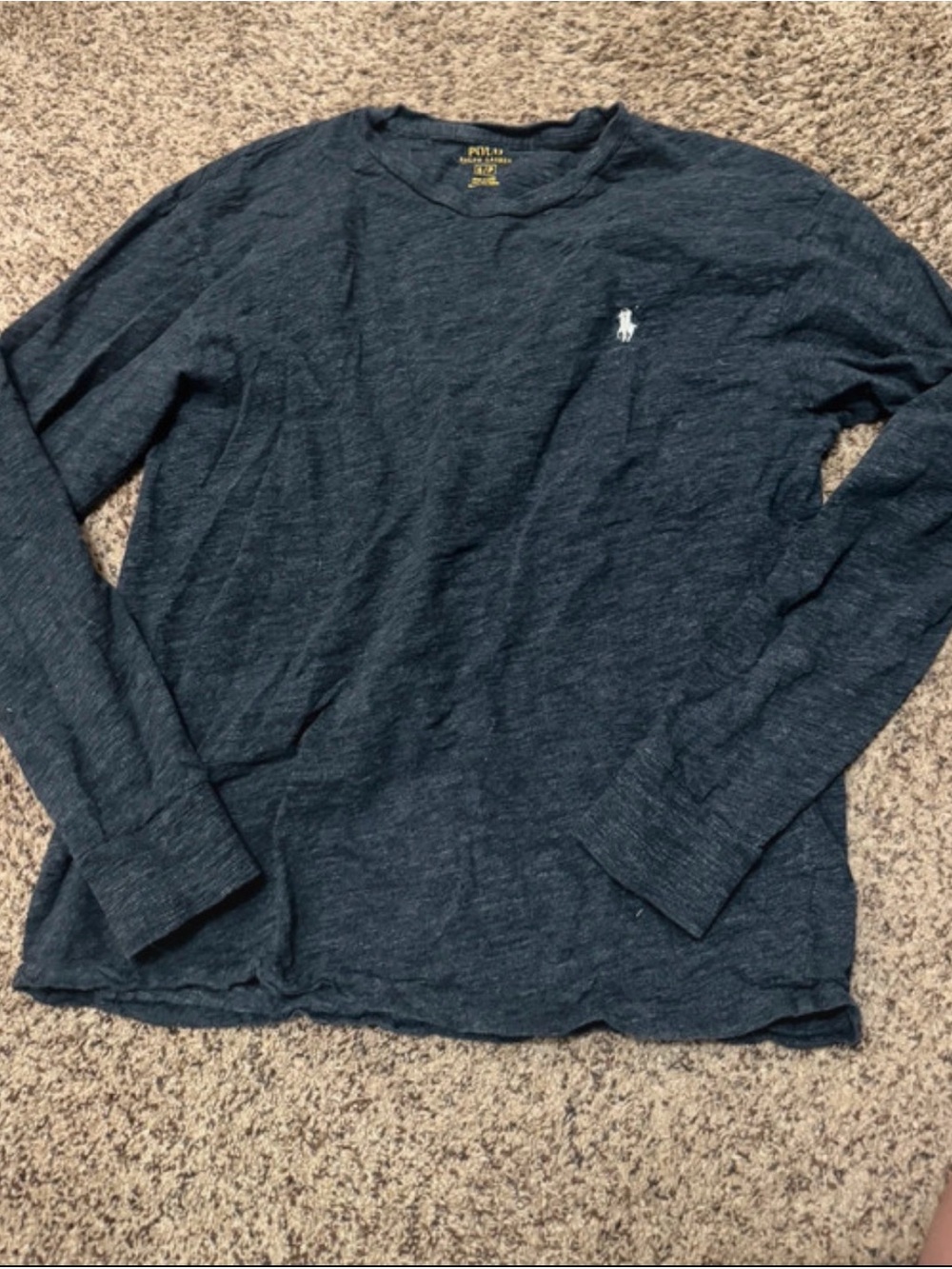 Polo by Ralph Lauren Dark Navy Long-Sleeve Crewneck Shirt